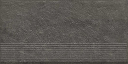 Ступень фронтальная Carrizo Basalt Stopnica Prosta Struktura Mat 30x60 клинкер матовая, структурированная Paradyz Ceramika 80943