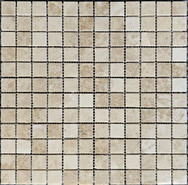 Мозаика PIX 324 Cappucino, мрамор 30.5х30.5 см Pixmosaic полированная чип 23х23 мм, бежевый