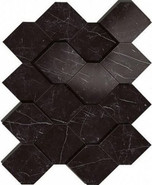 Декор Marvel Nero Marquina Mosaico Esagono 3D керамогранит