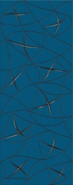 Декор Azori Vela Indigo Stella 20,1х50,5, глянцевая керамический