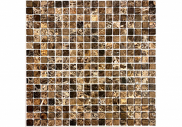 Мозаика Emperador Dark Tum 30.5х30.5 см камень Orro Mosaic Orro Stone матовая чип 15x15 мм, коричневый