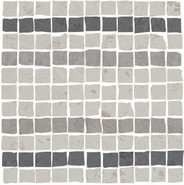 Мозаика MBS009 Про Лаймстоун Спакко 3 Мозаичный матовый керамогранит 20х20 см Kerama Marazzi, бежевый, серый