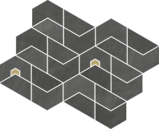 Мозаика Континуум Петрол Джуэл керамогранит 31.1х38.2 см матовая, черный 620110000180