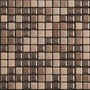 Мозаика Mix Standard Poetic 2 керамика 30х30 см Appiani матовая чип 25х25 мм, бежевый, коричневый XPOE 702
