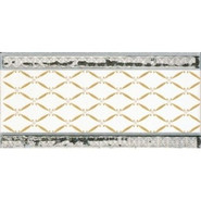 Бордюр Cenefa Delis Blanco Silver 20x10 глянцевая
