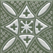 Декор KMD3STA019GN Бахия 2 Зелёный глянцевый 9,8x9,8x0,7 Kerama Marazzi керамический
