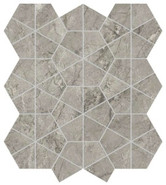 Мозаика Marvel Meraviglia Silver Majestic Hexagon Lapp. 40,3x46,6 керамогранит Atlas Concorde Italy полированная, серый AJQ0