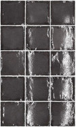 Настенная плитка Altea Black 10x10 Equipe глянцевая керамическая 27606