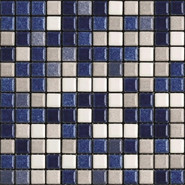 Мозаика Mix Standard Wellness and Pool 08 керамика 30х30 см Appiani матовая чип 25х25 мм, бежевый, синий XWEL 708