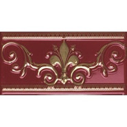 Бордюр Noblesse Cenefa Burdeos Gold 20x10 глянцевая