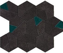 Декор Boost Tarmac Mosaico Hex Jade керамический