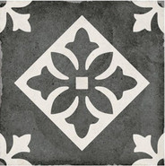 Декор Art Nouveau Padua Black 20х20 матовый керамогранит