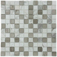 Мозаика Marble Mosaic Mix stone 2 Mat камень 30х30 см матовая чип 23х23 мм, серый