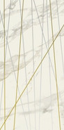 Вставка Шарм Делюкс Арабескато Голден Лайн Charme Deluxe Arabescato Inserto Golden Line 40x80 глянцевая керамическая