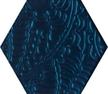 Декор Urban Colours Blue Inserto Szklane Heksagon 17.1x19.8 глянцевый керамический
