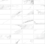 Мозаика White Stream Белый 30x30 керамика глянцевая, белый, серый 16677