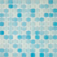 Мозаика Togama Niebla Piscina AntiSlip стекло 34х34 см противоскользящая чип 25х25 мм, голубой, белый