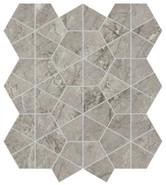 Мозаика Marvel Meraviglia Silver Majestic Hexagon Lapp. 40,3x46,6 керамогранит Atlas Concorde Italy полированная, серый AJQ0