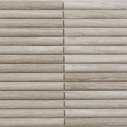 Мозаика Pixmosaic PIX 348 White Wooden, Convex, чип 20х151 мм, сетка 300х305х12 мрамор матовая бежевый