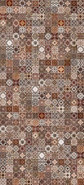 Настенная плитка HAG111 Hammam облицовочная рельеф коричневый (HAG111D) 20x44 керамическая
