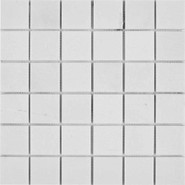 Мозаика из мрамора Thassos PIX296, чип 48x48 мм, сетка 305х305x6 мм глянцевая, белый