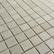 Мозаика Marble Mosaic Royal Botticino Pol камень 30х30 см полированная чип 23х23 мм, бежевый