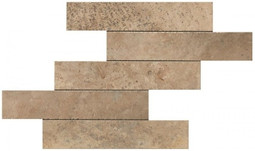 Мозаика Aix Beige Brick Tumbled (A0UF) 37x37 Неглазурованный керамогранит