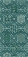 Декор Azori Devore Indigo Geometria 31,5х63, матовая керамический