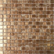 Мозаика из стекла PIX116, чип 20x20 мм, сетка 316х316х4 мм глянцевая, коричневый