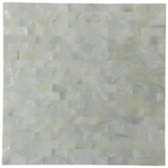 Мозаика Marble Mosaic Brick Shell ракушка 30х30 см чип 15х30 мм, голубой, серый