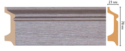 Плинтус напольный D122-77 ДМ Decomaster (78х21х2400 мм) 