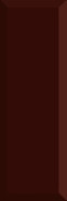 Настенная плитка Monocolor Biselado Brillo Marron 10x30 глянцевая керамическая