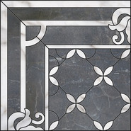 Декор ID42 Виндзор 1/4 розона 60х60 Kerama Marazzi глянцевый керамический