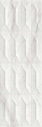 Настенная плитка M4PC Marbleplay White Struttura Gem 3D Rett. 30х90 глянцевая керамическая