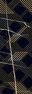 Декор Royal Nero Oro 24.2x70 глянцевый керамический