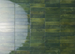 Керамогранит J91279_MojvGreenBrick 6х25 RHS глянцевый настенный