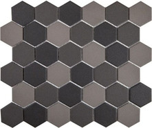 Мозаика KHG51-MX2 керамическая 28.4x32.4 см (чип 51x59 мм), серый микс