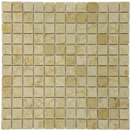Мозаика Marble Mosaic Sunny beige Pol камень 30х30 см полированная чип 23х23 мм, бежевый