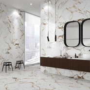 Керамогранит Calacatta Brillante Rectificado 60х120 Novacera полированный напольная плитка LE126933