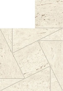 Мозаика Marvel White Mosaico Tessellation 22x26 керамогранит матовая, бежевый AF9G