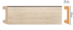 Плинтус напольный D234-72 ДМ Decomaster (58х16х2400 мм) 
