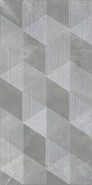 Декор Opale Grey Geometria Azori 31.5x63 глянцевый керамический 588912001