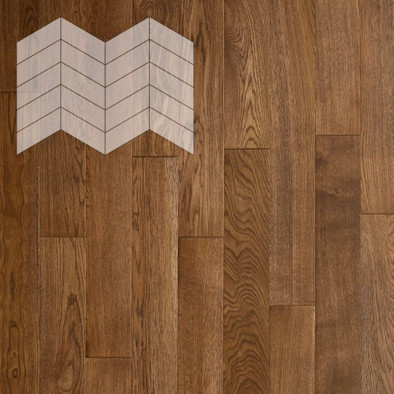 Паркетная доска Lab Arte Chevron Дуб Рустик Лаэрт лак французская елка 400/328х125х14/3/60°