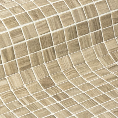 Мозаика Ezarri Oak стекло 31.3х49.5 см матовая чип 25х25 мм, бежевый