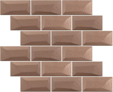 Настенная плитка Libra Shine Bronze LIB202 S 5х10 Appiani глянцевая, рельефная (структурированная) керамическая
