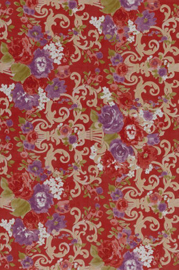 Декор Fioritura Su Rosso (1сет=2шт.) керамический