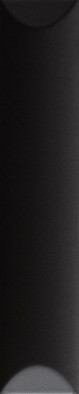 Настенная плитка Cuscino Black Matte 5x25 La Fabbrica Up матовая керамическая 192102