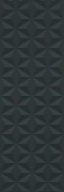 Настенная плитка 12121R Диагональ Черный структура обрезной 25х75 Kerama Marazzi матовая, керамическая