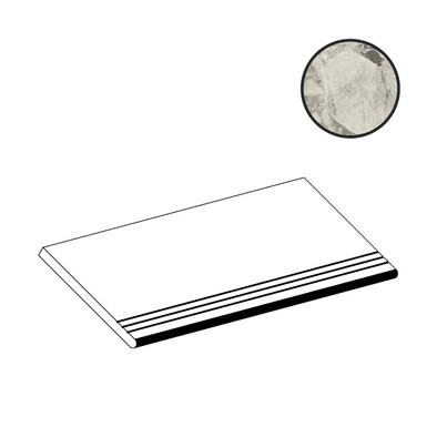 Ступень угловая Forte dei Marmi Ceppo Apuano Pearl Gradino Lineare Angolo Dx 30x60 керамогранит матовая Atlas Concorde 620040000153