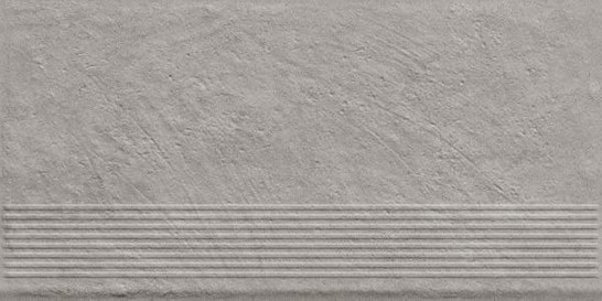 Ступень фронтальная Carrizo Grey Stopnica Prosta Struktura Mat 30x60 клинкер матовая, структурированная Paradyz Ceramika 80946